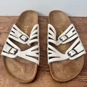 New Birkenstock Granada Graceful Pearl White Sandal Women's Size 10 Men's Size 8